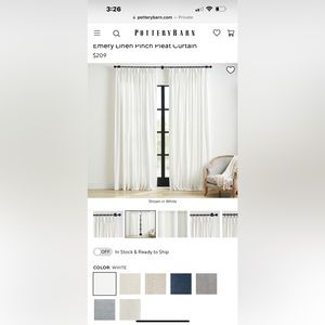 Emery Linen Pinch Pleat Curtain